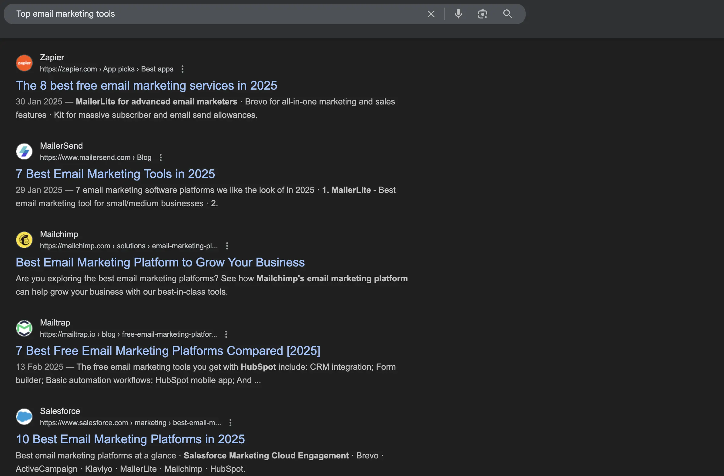 Commercial Keywords example